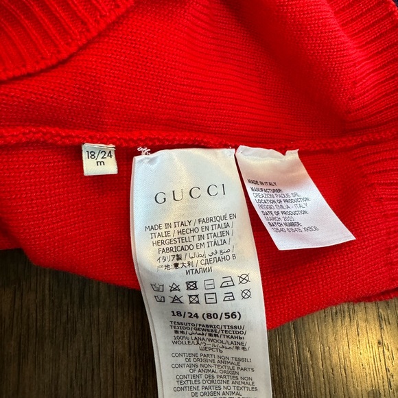 Toddler Red Gucci Cardigan Sweater 18/24 months - Picture 7 of 8